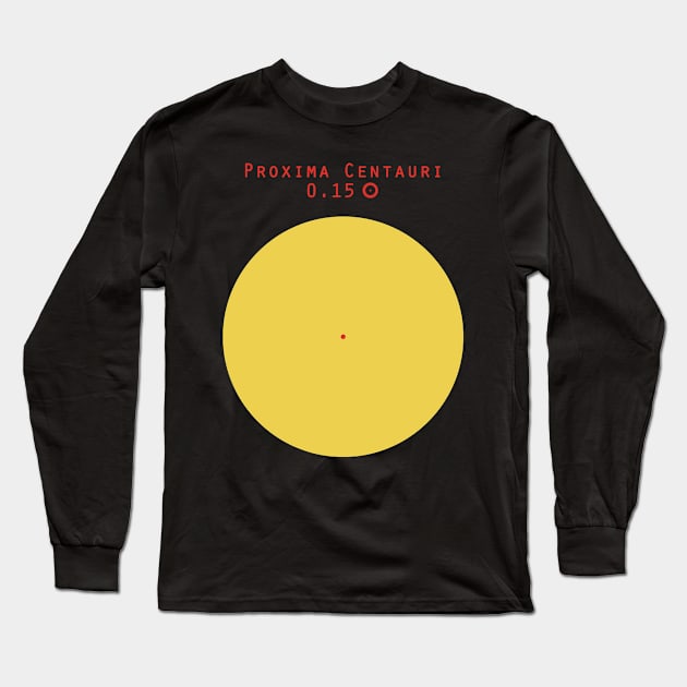 Proxima Centauri - Sun size comparison Long Sleeve T-Shirt by Windy_Desert